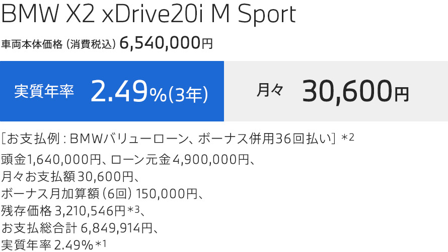 X2　支払例